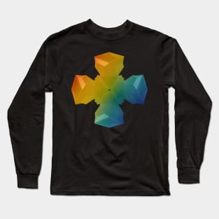 Rainbow polygonal cross Long Sleeve T-Shirt